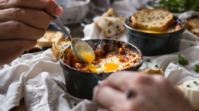 C’est le plat que je fais quand je n’ai envie de rien préparer : œufs cocotte tomate-fromage en 12 min