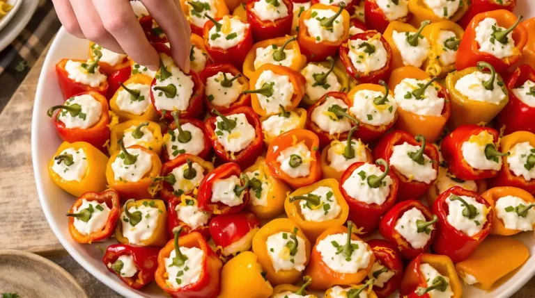 J’ai apporté un plateau de mini poivrons farcis : mes invités n’ont parlé que de ça à l’apéro J’ai apporté un plateau de mini poivrons farcis : mes invités n’ont parlé que de ça à l’apéro